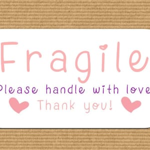 Fragile Stickers | Handle with care | Business stickers | Fragile Labels | Packaging Labels | Business Postage Stickers | Handle with love