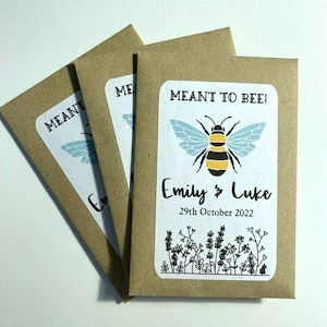 Personalised Wedding Favours Seed Packets Envelopes | Wildflower Seeds | Thank you Wedding Favours | Thank you Table Gift