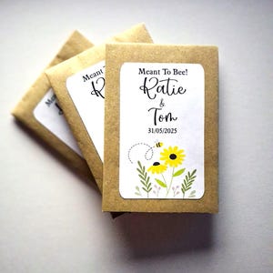 Personalised Meant To Bee Wedding Favours Seed Packets Envelopes with Seeds | Party Favour | Sunflower Seeds | Wedding Gift | Thank you Gift