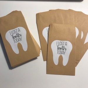 Sobres para dientes perdidos - Juego de 30 * Dentista * Pegatinas para dentistas * Diente perdido * Suministros dentales *