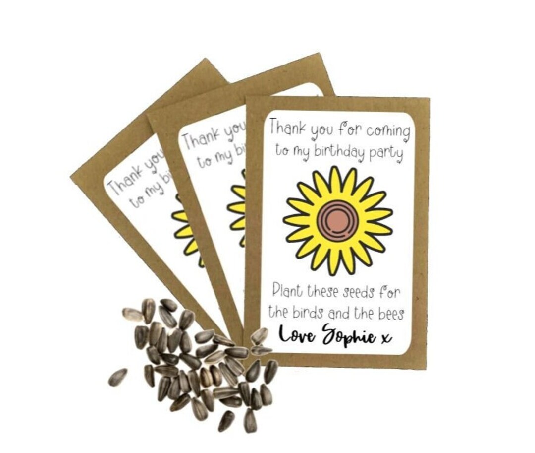 Personalised Birthday Seed Packets Envelopes With Seeds | Eco Friendly ...