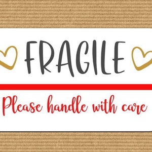 Fragile Stickers | Handle with care | Business stickers | Fragile Labels | Packaging Labels | Business Postage Stickers | Fragile Tags