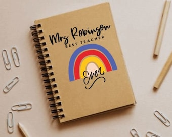 A5 Personalisiertes Notizbuch Kraftbuch - Geschenk zum Ende des Semesters, Lehrergeschenk, Lehrhelfer Notizbuch