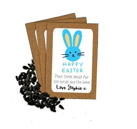 パーソナライズされたハッピーイースターギフト シードパケット封筒