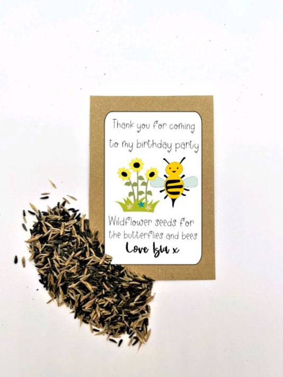 Personalised Birthday Seed Packets Envelopes With Seeds 