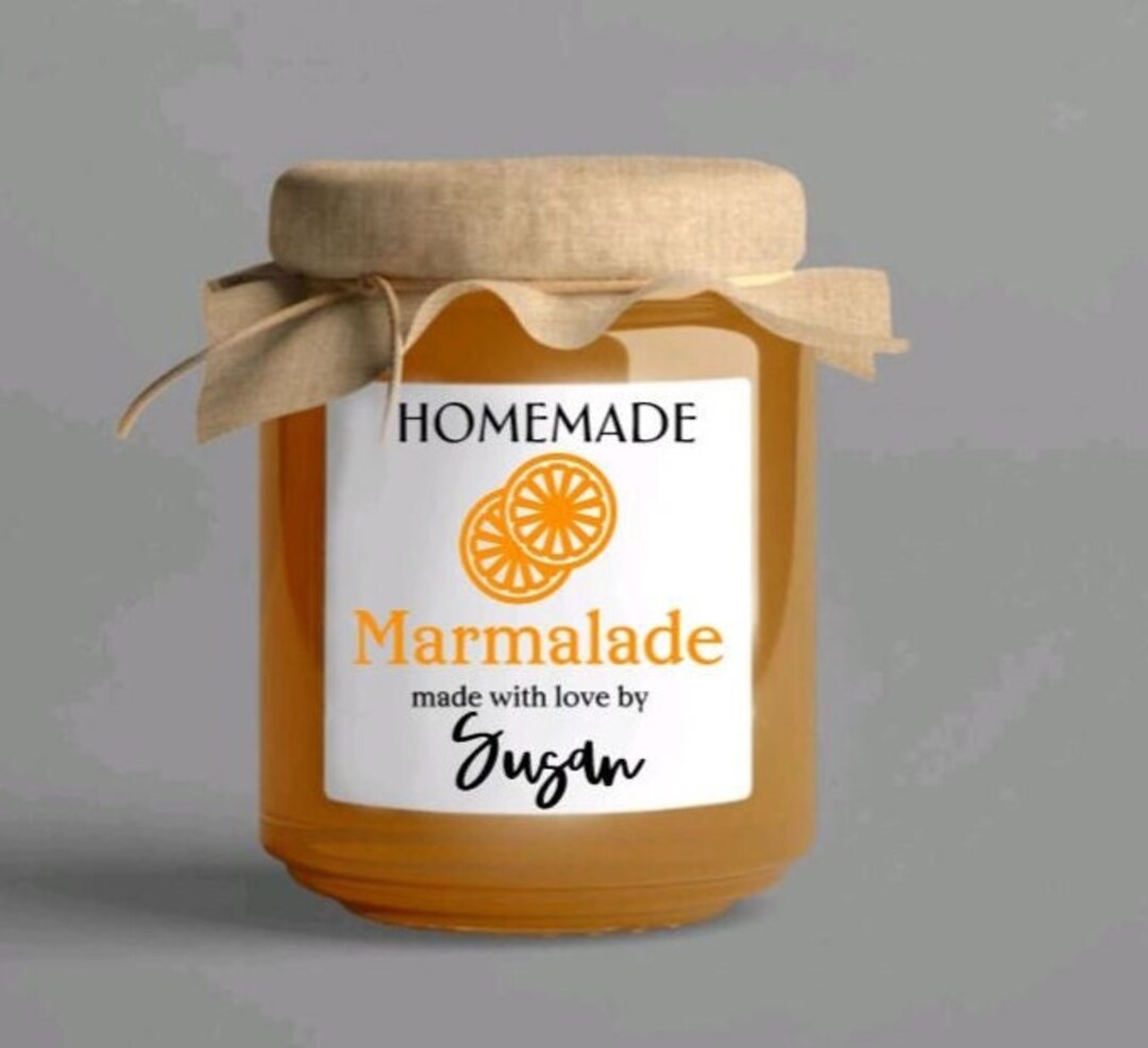Personalised Marmalade Jam Jar Stickers Jam Jar Labels Custom Business