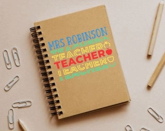 A5 Personalisiertes Notizbuch Kraftbuch - Geschenk zum Ende des Semesters, Lehrergeschenk, Lehrhelfer Notizbuch