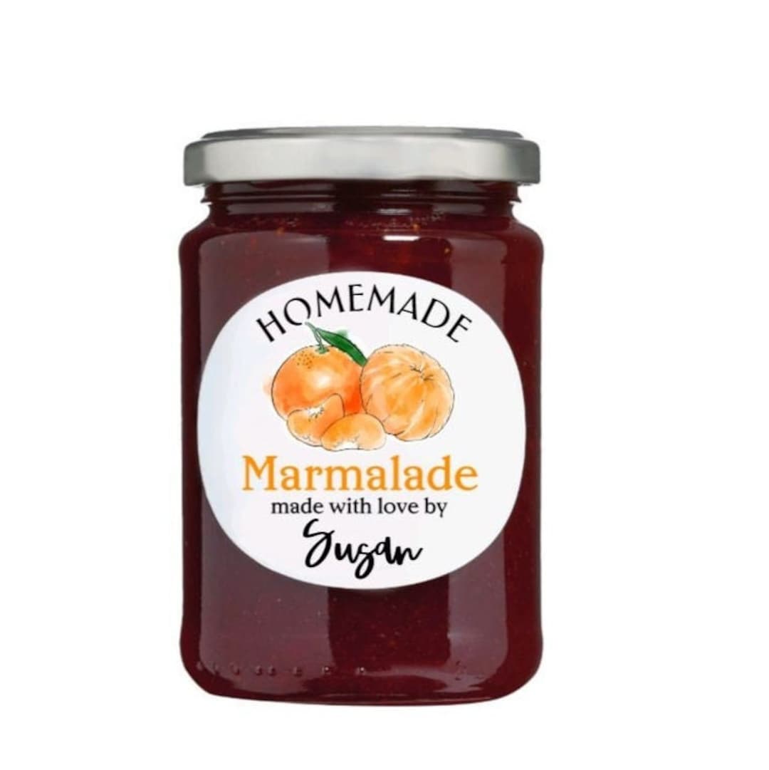 Personalised Marmalade Jam Jar Stickers Jam Jar Labels Custom Business