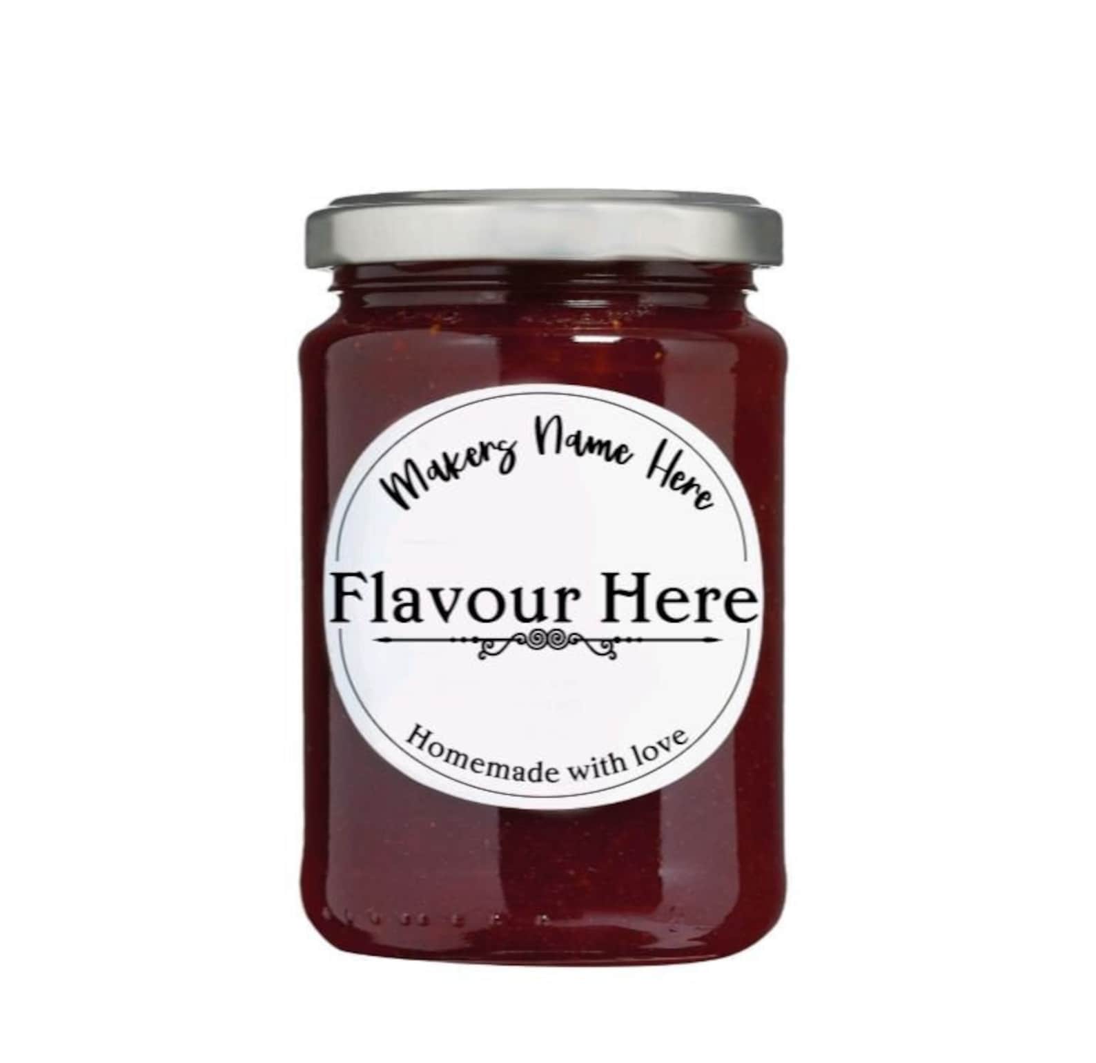 Personalised Jam Jar Stickers | Strawberry Jam Jar Labels | Custom ...