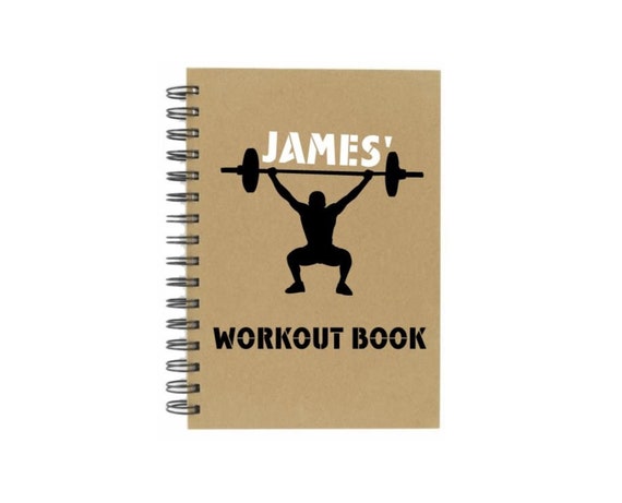 NEW A5 PERSONALISED FITNESS WEIGHT TRAINING LOG BOOK/GYM/WORKOUT/EXERCISE BOOK 