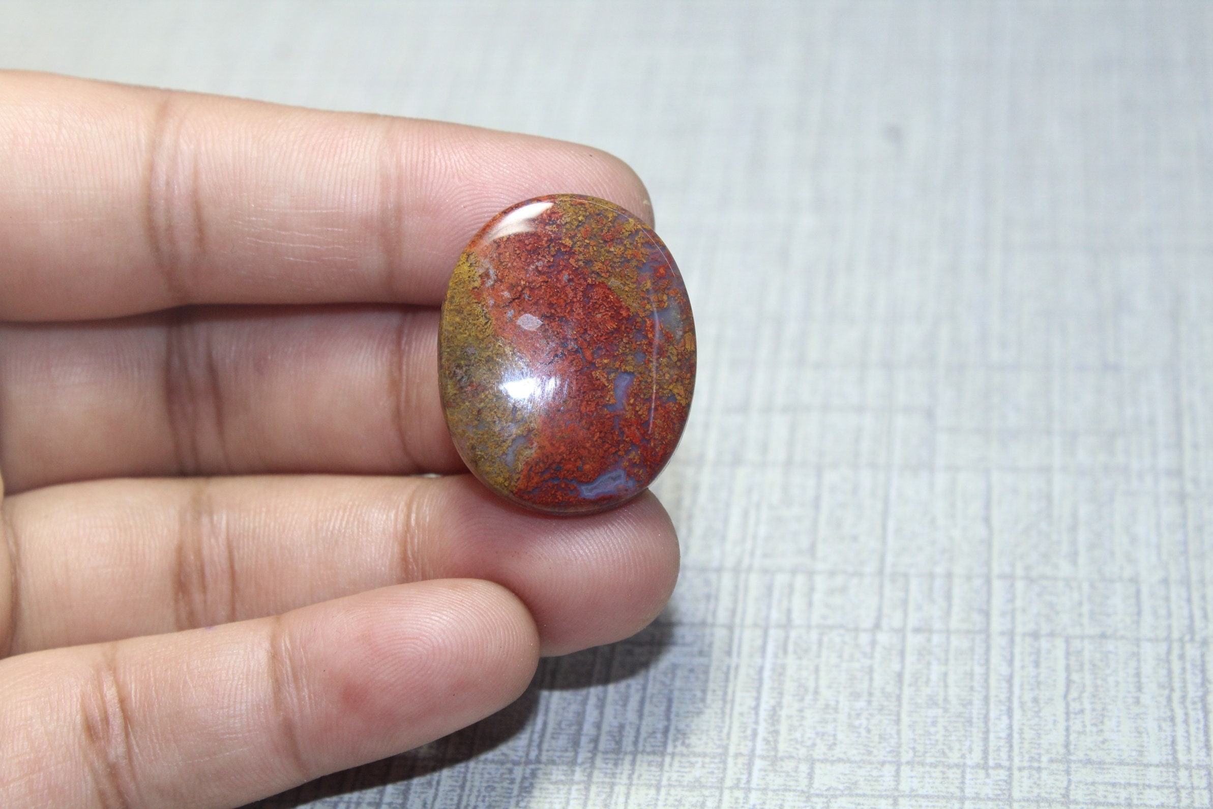 Natural Red Moss Agate CabochonsRed Moss Agate GemstoneRed | Etsy