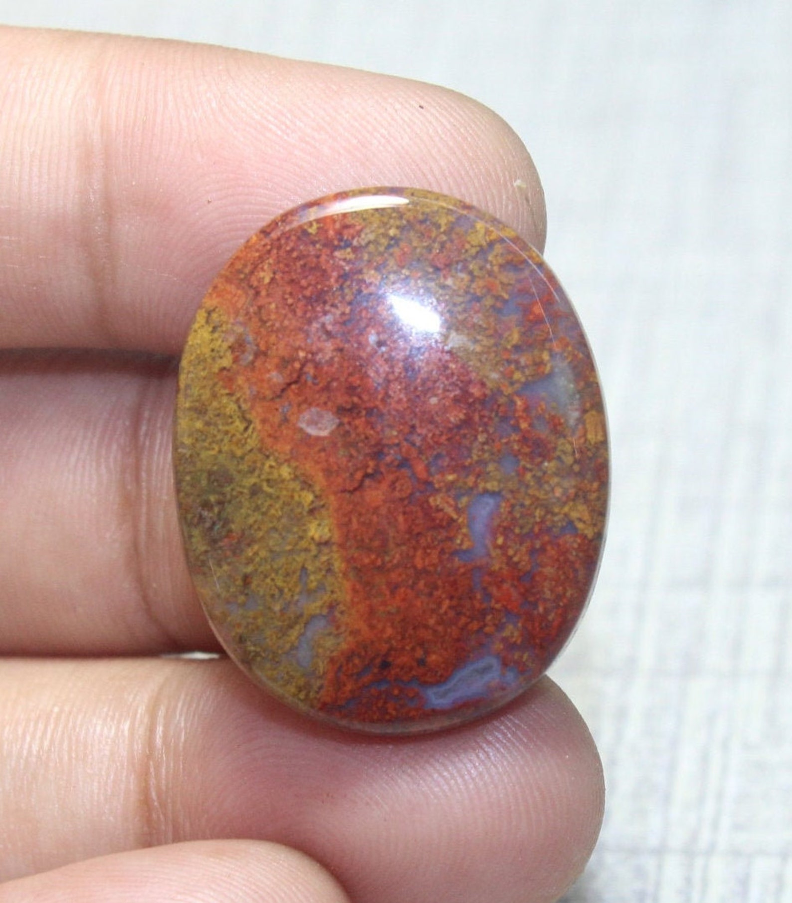 Natural Red Moss Agate CabochonsRed Moss Agate GemstoneRed | Etsy