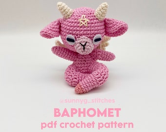 Kawaii Baphomet Amigurumi Crochet Pattern - PDF - English