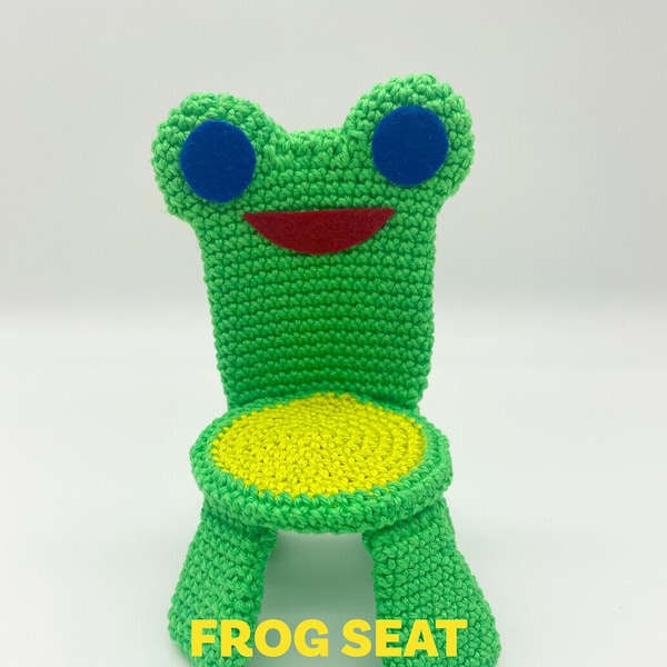 Frog Seat Furniture Amigurumi Crochet Pattern - PDF - Anglais