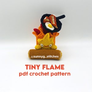 Tiny Flame Amigurumi Crochet Pattern - PDF - English