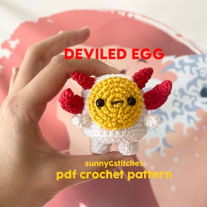 Demon Deviled Egg Amigurumi Crochet Pattern - PDF - English