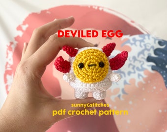 Demon Deviled Egg Amigurumi Crochet Pattern - PDF - English