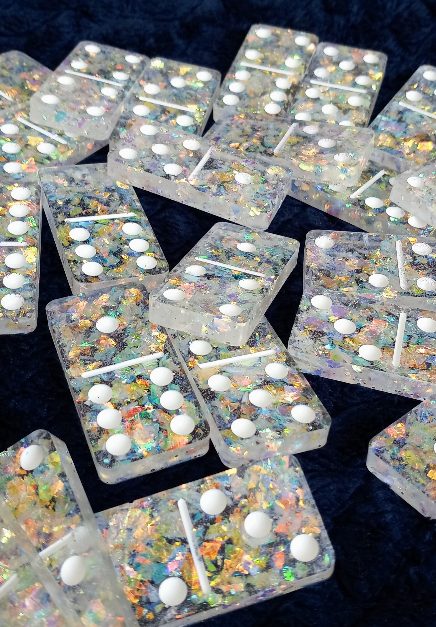 Les dominos en résine époxy sont iridescents Etsy