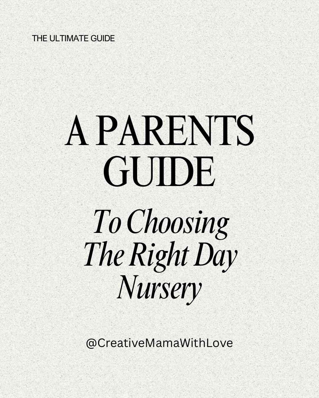 A Parents Guide to Choosing a Day Nursery Etsy
