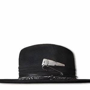 Custom mens  Rock n Roll Cowboy Hat, Wide Brim Boho rock fedora, fedora gamblers , western rock outfit