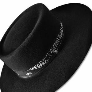 Benutzerdefinierte Herren Rock n Roll Hut mit breiter Krempe, Western Rock Hut, Spieler Hut, Südliche Rocker Hut,