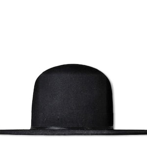 custom tiller hat, round crown fedora, western style fedora round crown,  gothic western  hat, round crown fedora