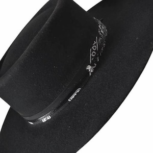 custom mens rock n roll hat, gamblers rockers hat, western rock wide brim hat, round crown western rock fedora, goth rock mens hat
