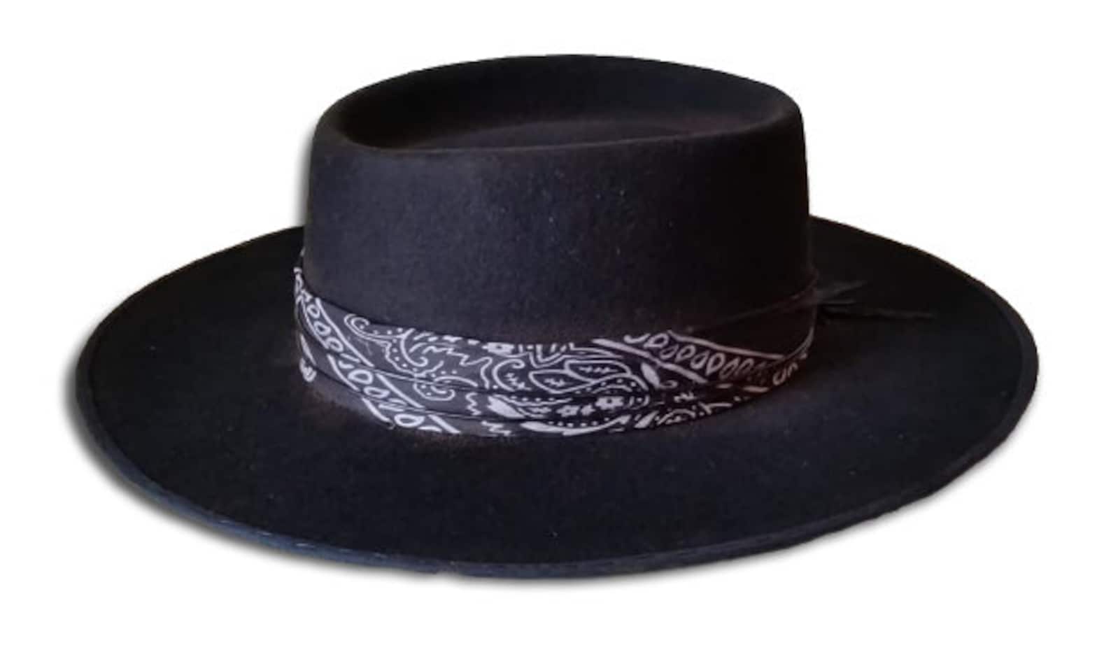 Custom Rock N Roll Hat Distressed 100 Wool Felt / Gambler Hat Etsy