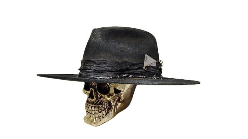 Fedora rock n roll pour homme personnalisé en détresse, chapeau de joueur occidental, chapeau de rock occidental, tenue pour homme secondaire, chapeau fedora de style ancien, homme de la campagne sombre image 5