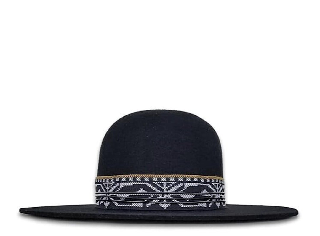 Custom Mens Boho Stylish Open Crown Hat, Mens Round Crown Fedora