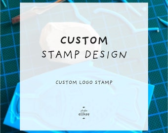 Individuelles Stempeldesign | Handgeschnitzter Stempel | Individuelles Logo Stempel | Personalisiertes Stempeldesign