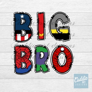 Big Bro PNG, Brother PNG, Superhéroe PNG, Descarga instantánea para imprimir