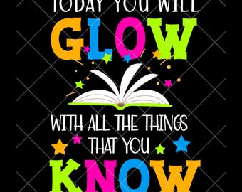 Neon png, Glow png, Szkoła Neon png, Książki png, Natychmiastowe pobieranie