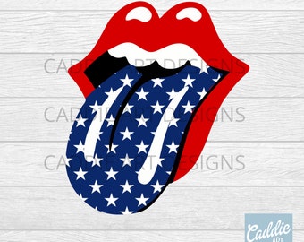 American Lips png, Patriotic png, Flag png, Instant Download for Printing; tshirts