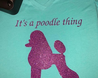 It’s a poodle thing glitter tee