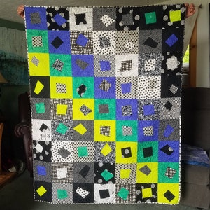 Black & White and Bright Quilt