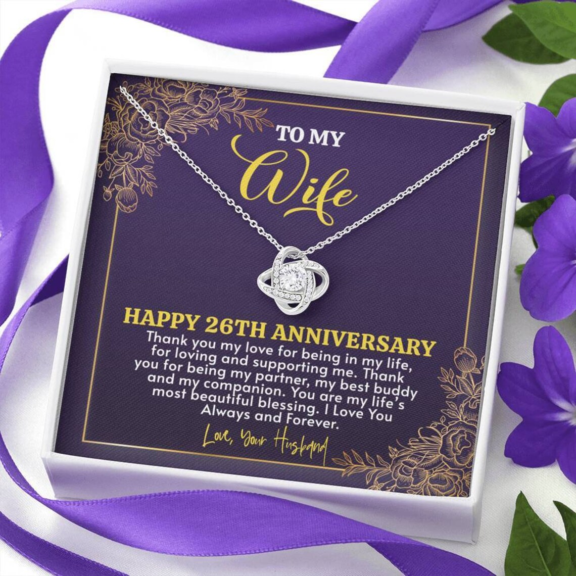 26th Anniversary Gift for Wife 26 Years Anniversary Gifts Etsy UK