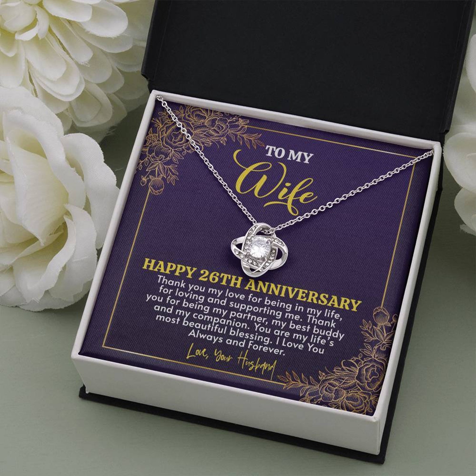 26th Anniversary Gift for Wife 26 Years Anniversary Gifts Etsy UK