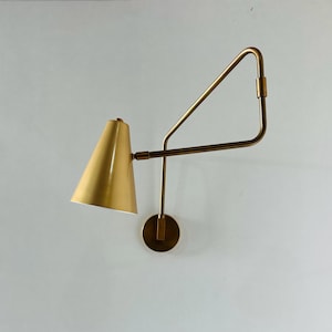 Rohes Messing Gelenk Wandleuchte Licht: Industrielle Swivel Nachttischlampe