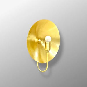 Brass Wall Sconce, Mid-Century 10-Inch Direct Lighting With Gold Finish