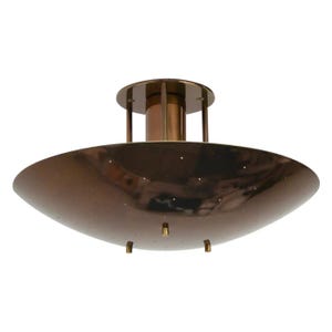 Mid Century Brass Sputnik Chandelier, Italian Ceiling Light with Curved Arms, 6 Light Starburst Fixture, Modern Farmhouse Lighting