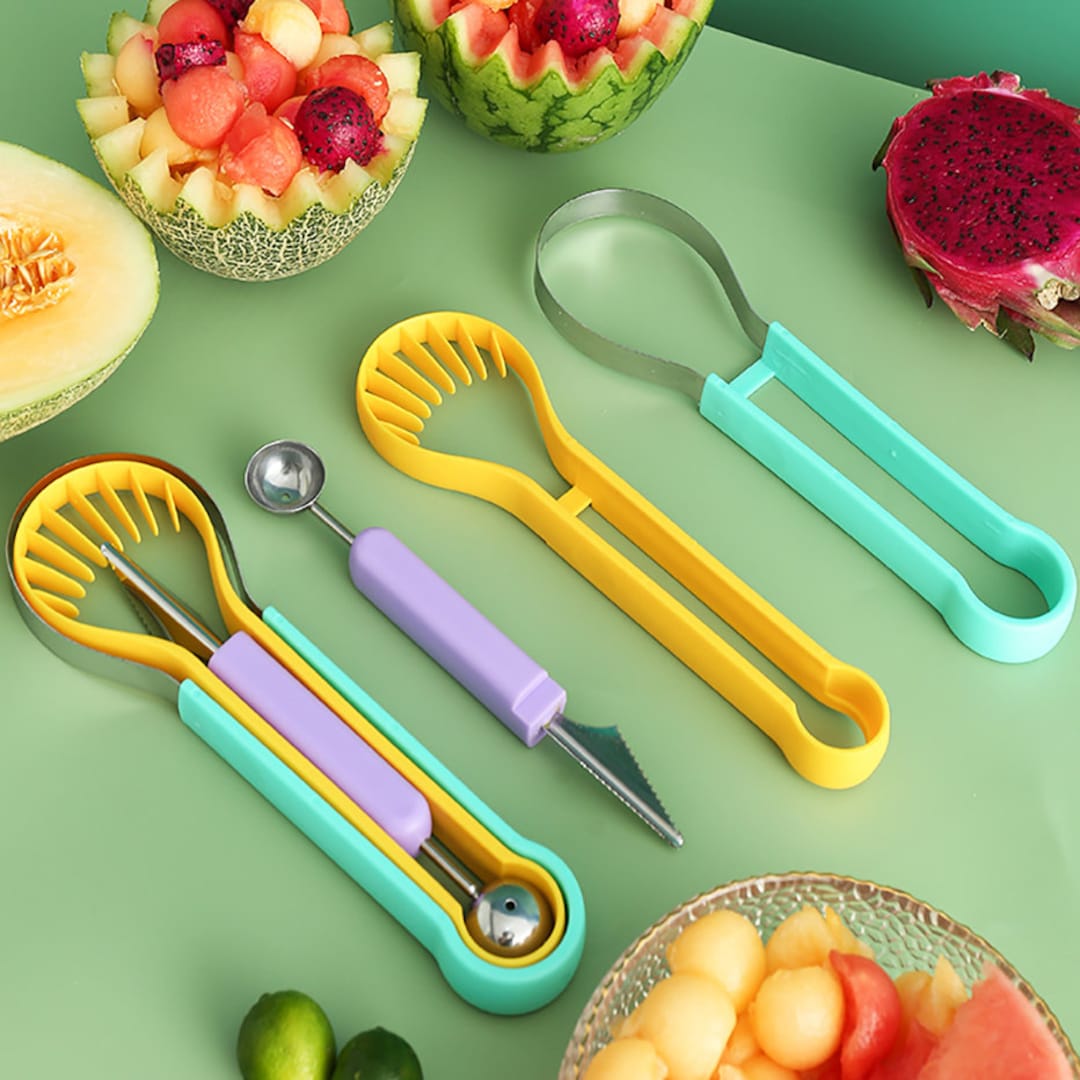 3in1 Fruit Digger Fruit Carving Knife Set Cutter Fruit Etsy