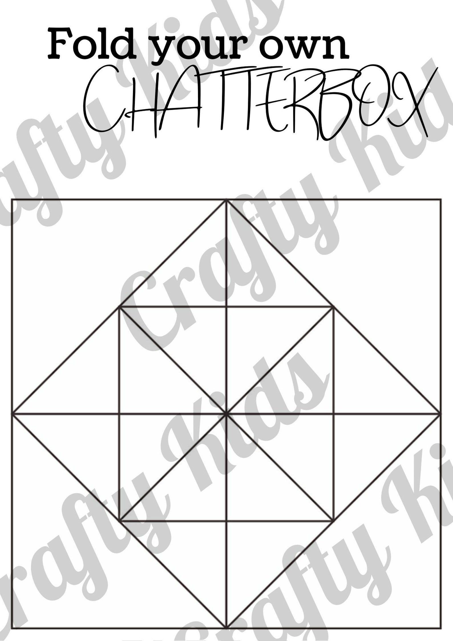 DIY Make Fold your own Cootie catcher chatterbox fortune Etsy