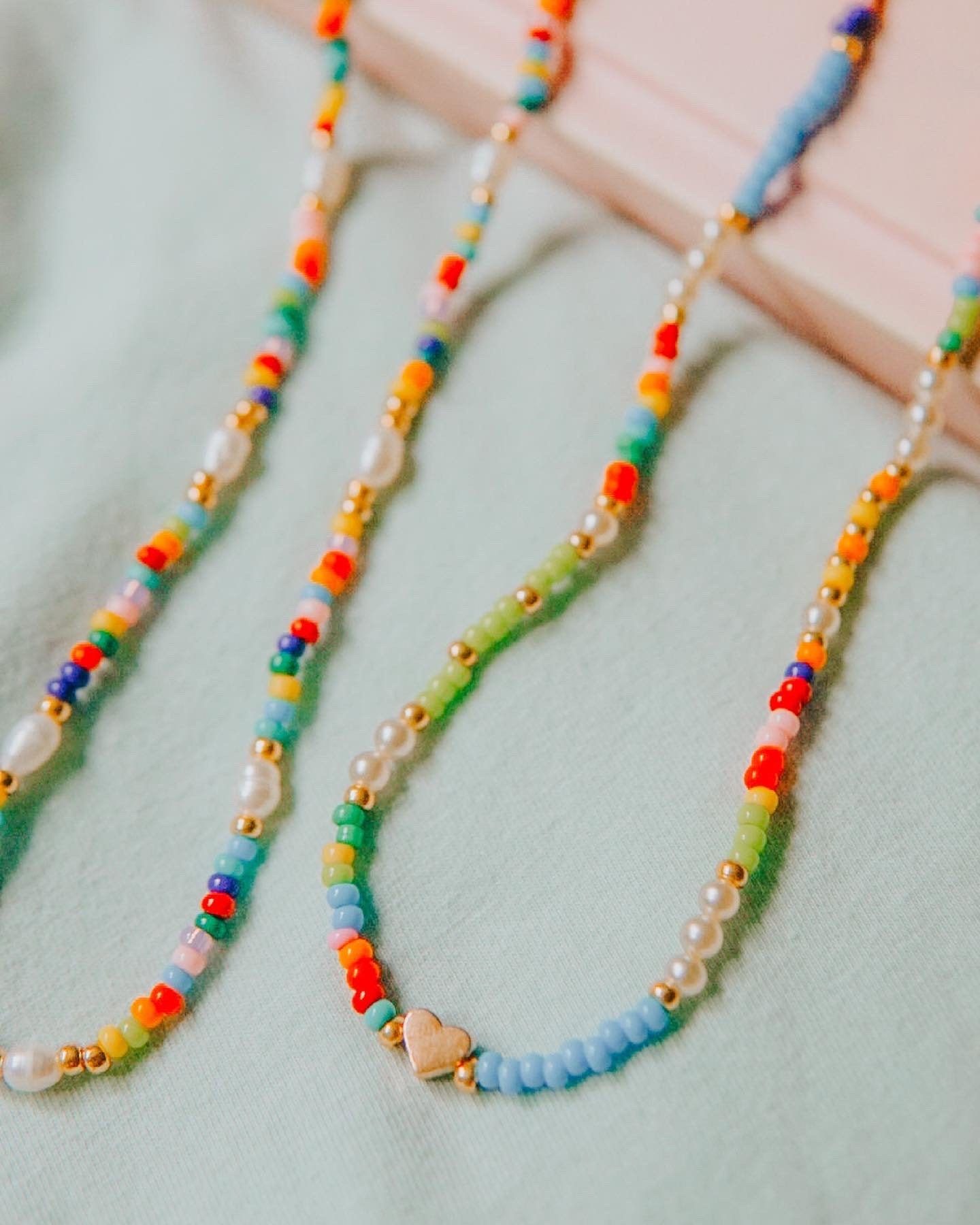 Rainbow Seed Bead Layering Necklace Etsy