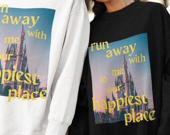 Happiest Place | Crewneck | Disney Trip | Park Sweater | Disney Gifts | Mickey | Minnie | Disney Sweater | Fandom Merch