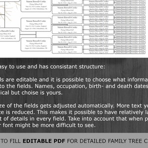 Family Tree Chart 9 Generations. Printable and Editable Family Tree ...