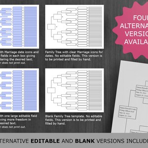 Six Generation Chart.pdf 6 Generation Family Tree Chart: Printable and Editable Genealogy ...