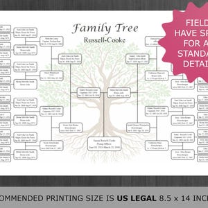 Family Tree Reunion Bundle: Printable and Editable Genealogy Charts ...