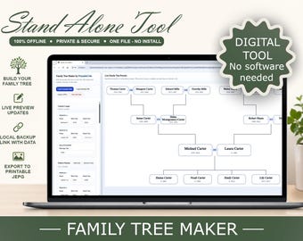 Family Tree Maker: Printable Genealogy Chart Tool (Digital Tool)