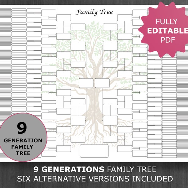 Digital Family Tree - Etsy